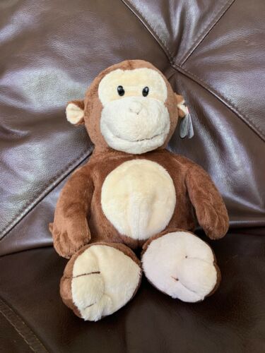 New Ty Pluffies Dangles Monkey Brown 2011 Beanie Plush Stuffed Baby 10" Toy