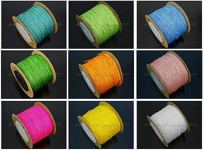 Satin Silk Braid Rattail Cord Knotting Thread Rope Beading Jewelry Design Crafts