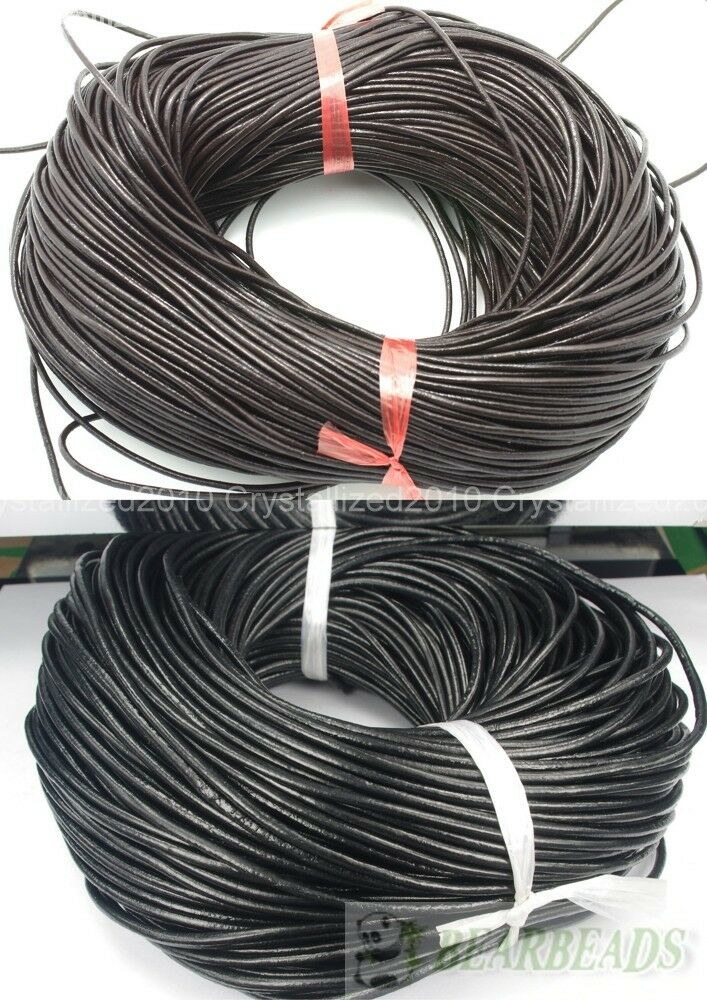 Genuine Leather Cord Thread For Diy Bracelet Necklace Jewelry Making 10m 100m