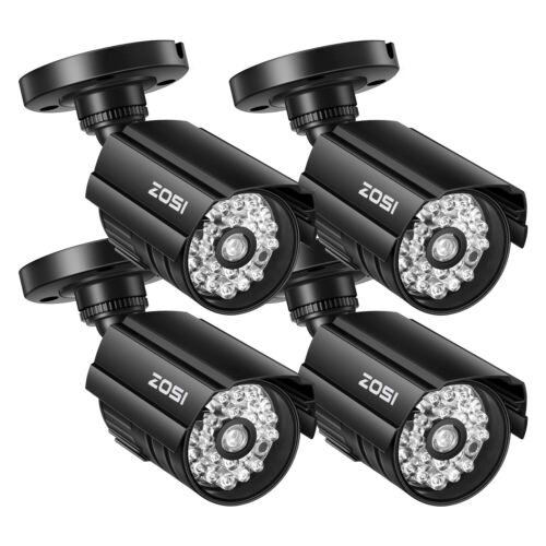 Zosi 4 Pack Bullet Fake Dummy Surveillance Security Camera With Ir Led Outdoor