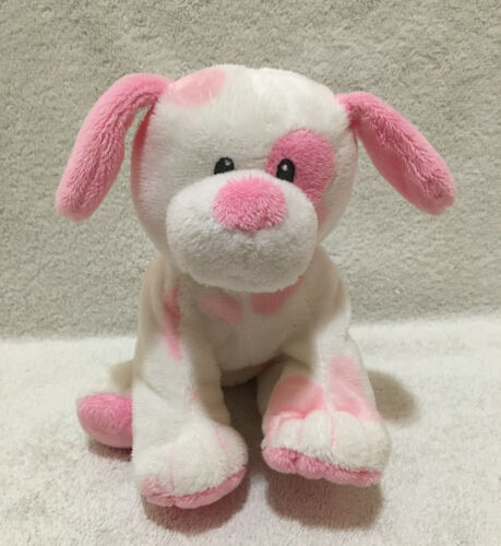 Ty Pluffies Baby Pups Dog Plush White With Pink Spots Tylux Sewn Eyes 2013 Lovey