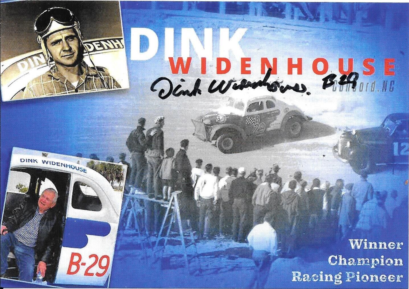 Dink Widenhouse Nascar / Racing Legend   Autographed / Signed Hero Card B29